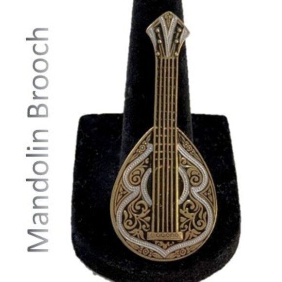 MANDOLIN BROOCH - Picture 1 of 8